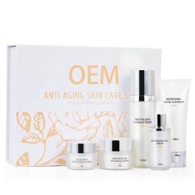 China OEM Face Care Products Facial Massage Whitening Rejuvenating Anti Aging Skin Care Kit Natural Organic Face Serum Luxury Set for sale