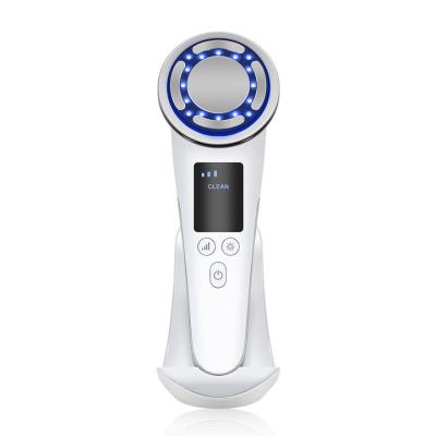 China Face Lift Rejuvenation Hot Cold Face NEW Facial Massager Pulse EMS and Neck Lifting Skin Tightening Red Light LED Hot Clean Massager for sale