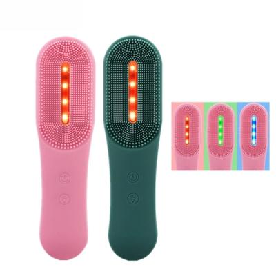 China DEEP CLEANSING Led Therapy Silicon Brush Face Remover Brush Face Remover Beauty Facial Massage Cleaning Brush for sale