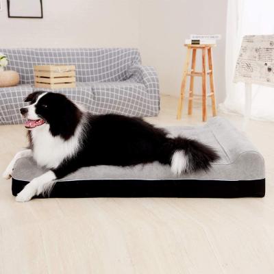 China Waterproof Outdoor Pet Dog Beds Mattress Washable Sofa Memory Foam Orthopedic Dog Travel Sofa Bed for sale