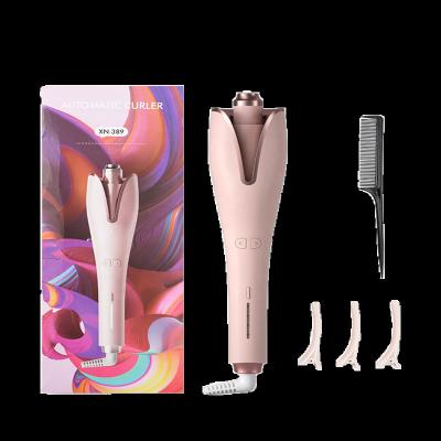 China Anti-scald Smart Curling Iron Power-up Anion Automatic Rotating Pink Guangdong for sale