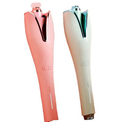 China Anti-scald Smart Power-up 2022 Latest Wholesale Anti-scald Smart Anion 360 Automatic Pink Hair Curling Iron for sale