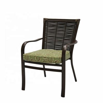 China Eco-friendly\UV Resistant\Water Proof\Weather Resistant Traditional Aluminum Rattan Outlook Chair With Arm for sale