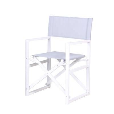 China Eco-Friendly\UV Resistant\Water Proof\Backyard Furniture Aluminum Metal Manager Chair Sling Portable Folding Camping Chair Weather Resistant High Quality Light Weight For Garden Relax for sale