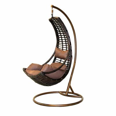 China Modern New Type Outdoor Rattan Hanging Egg Chair Swing For Balcony for sale