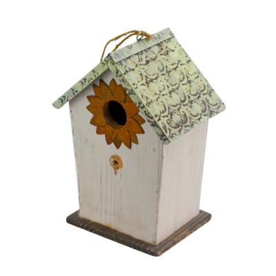 China Breathable Hanging Small Recycle Diy Decorative Wood Bird Feeder Design Wooden House for sale