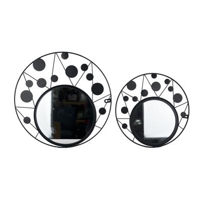 China New Style 2021 New Design Modern Decorative Movable Wall Mount Mirror Round Makeup Mirror for sale