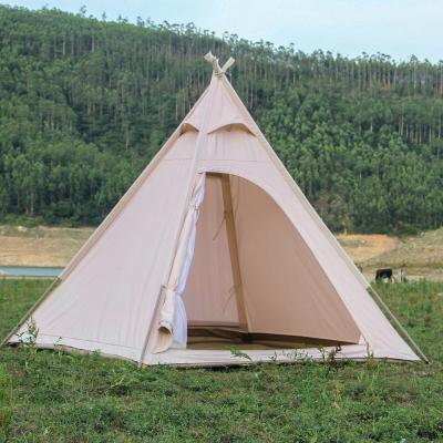 China Durable Hot Selling Luxury Waterproof Luxury Indian Tent Canvas Teepee Tent Glamping Super Large Octagonal Indian Teepee Tent for sale