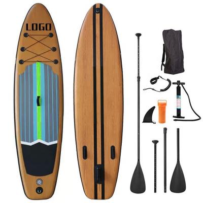 China New Design Unisex Hot Selling Wooden Inflatable Vertical Paddle Board Surfboard Wooden SUP for sale