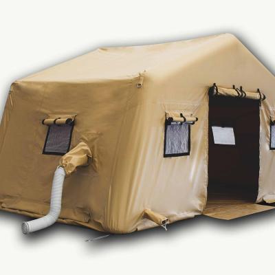 China Extended Type 3-4 Person Cotton Air-Pole Tent Inflatable Canvas Tent Glamping Tent for sale