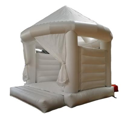 China Adults outdoor commercial children's entertainment inflatable white wedding bouncy castle/white bounce house for sale for sale