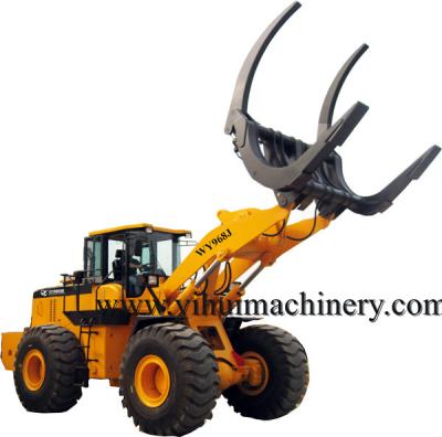 China Log Loader Truck Forklift Loader With Log Grapple WY968J 8 Ton Low Noise for sale