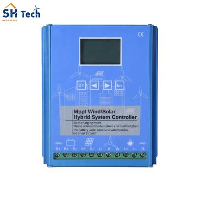 China Hot Selling 600w 800w 1000w 12v 24v MPPT Solar Wind Auto Charger Controller Full Systems Controller for sale