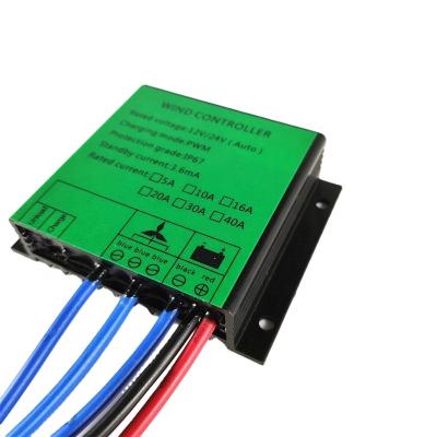 China PWM/MPPT Charging Waterproof Green 30A 100-1000W PWM System Automatic Wind Turbine 12v/24v Charge Controller for sale