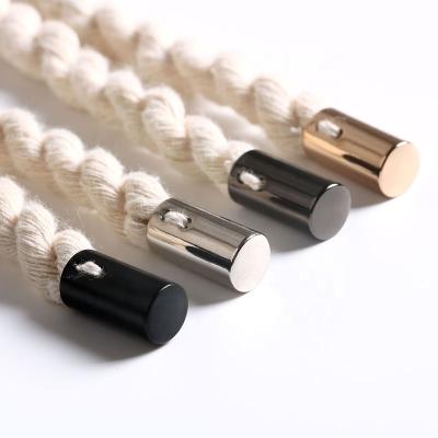 China Custom Zinc Alloy Garment Cord Stopper Rope End Lock Twine Rope Stopper for sale