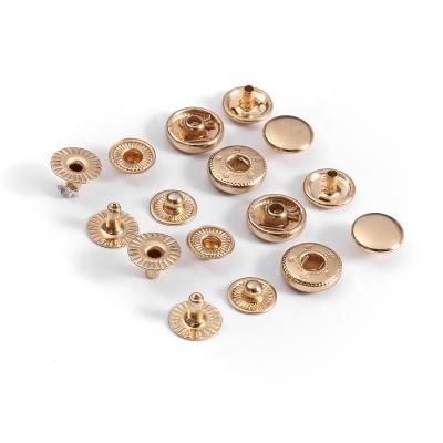 China Other Wholesale Classic Gold Snap Embossed Logo Shank Custom Metal Buttons Brass Buttons for sale