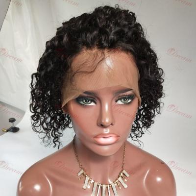 China Brazilian Curly My Brazilian Curly Virgin Hair 360 Dreamy Natural Brazilian Hair Color Cuticle Aligned 360 Lace Wig for sale