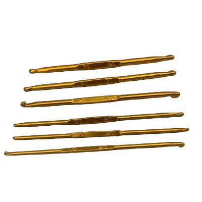 China Easy Grip Crochet Hook Set Crochet Hook Knitting Tools Double 6pcs Head Set For DIY for sale