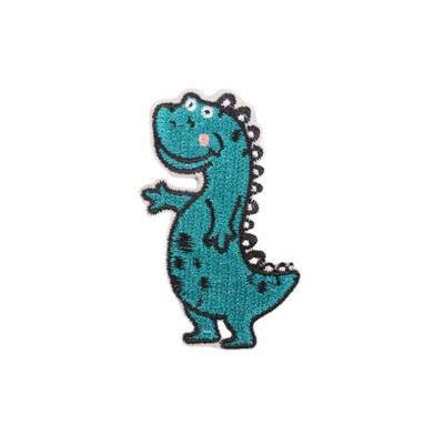 China Stain Cartoon Embroidery Small Dinosaur Embroidery Cloth Bag Cloth Decoration Stamp Ironing Logo Patch Viable for sale