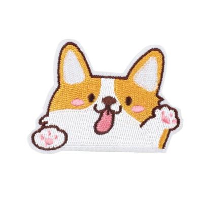 China Handmade Sew On Badge Craft Embroidery Patches Clothes Fashion Cartoon Shirt Dog Cat Embroidered Handmade Patch for sale