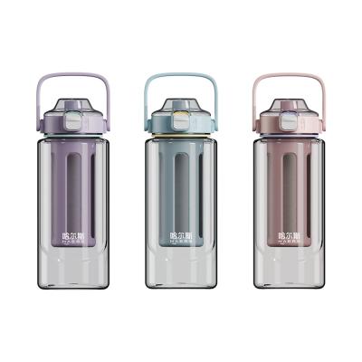 China NEW Logo Eastman Tritan Large Capacity HAERS 2023 Viable Sports Bottle Custom Portable Water Bottle with Handle and Filter for sale