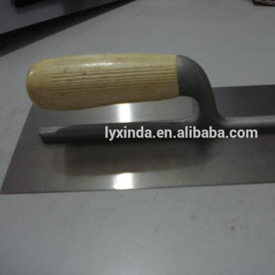 China steel plastering trowel float with long wooden handle 280*120mm 280*130mm for sale