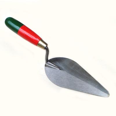 China Carbon Steel Trowel Wood Handle Pointing Masonry Building Brick Laying Hand Trowel for sale