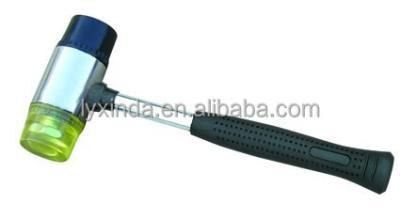 China Mallet Rubber Steel Tube Handle Two Way Rubber Hammer for sale