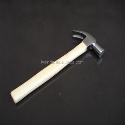 China Nail hammer 45#carbon steel forged claw hammer with wood handle for sale