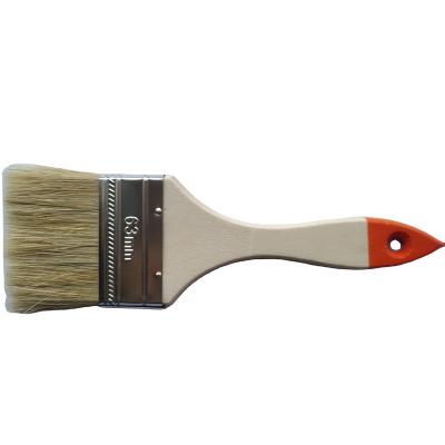 China Russia market high quality wooden flat handle paint brush for sale