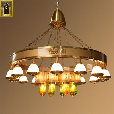 China Iron+steel+glass different features like arabic islamic chandelier mosque lamp pendant light in dubai for sale