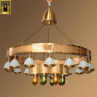 China Iron+steel+glass Middle East Lamp Industrial Decorative Outdoor Mosque Islamic Designer Chandelier for sale