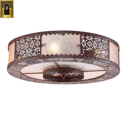 China New Promotion Iron+glass Urlighting Industrial Cheap Decorative Vintage Design Bedroom Moroccan Mosque Ceiling Lamp In Dubai for sale