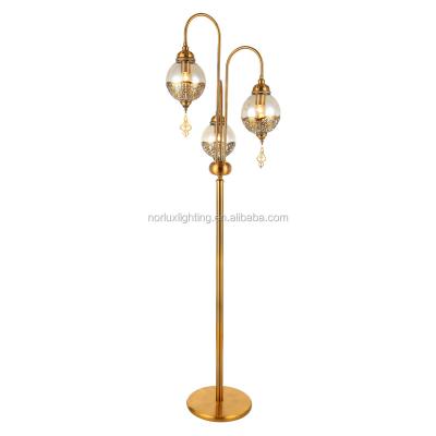 China Asian Modern Hotel Decoration Wrought Iron Floor Light for sale