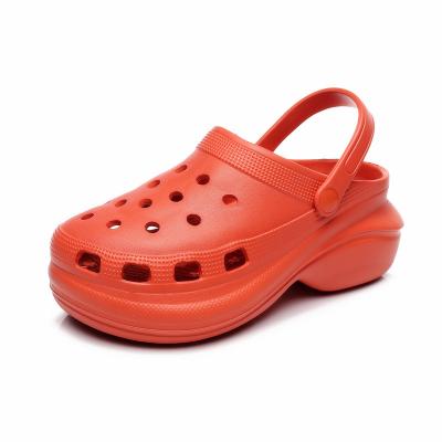 China New Hole Anti-skid Thick High Heel Unique Women's Shoes Fashionable EVA Soft Home Sandals Female Outdoor Slippers for sale