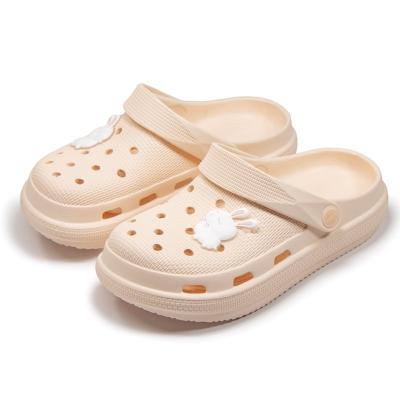 China New Breathable Trend Hot Selling Ins Female Garden Shoes Anti-slip Soft EVA Solid Color Women Sole Sandals for sale