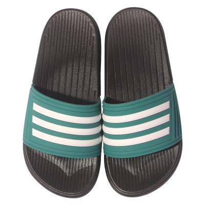 China Summer Lightweight Hot Selling Women Striped Design PVC Durable Indoor Slippers Outdoor Beach Sandals for sale