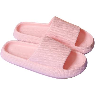 China Women Waterproof Non-slip Sandals Thick Sole Soft Silent Home Slips Solid Color Bathroom EVA Unisex Slippers for sale