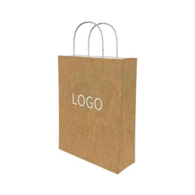 China Materials Reused Paper Bags Your Own Logo Printed Paper Bag Ribbon Handle Clothing Kraft Shopping Luxury for sale