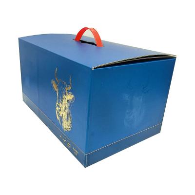 China Hot Stamping Paper Box Fast Food Packaging Paper Box Recyclable Gold Price Recyclable Take Out Food Container for sale