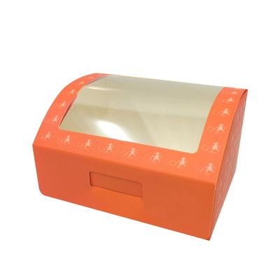 China Recyclable Cake Paper Box Price Container Cardboard Packaging Takeaway Food Snacks Delivery Paper Box for sale