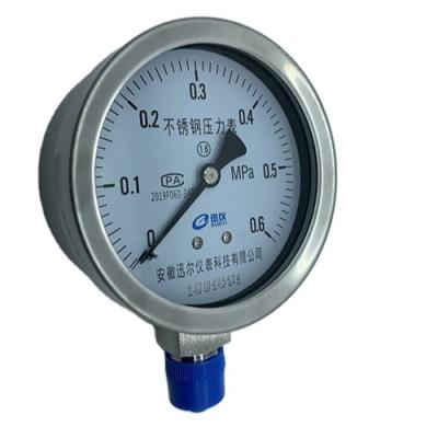 China Factory Supply SS304 Shockproof Liquid Filled Stainless Steel Oil Pressure Gauge for sale