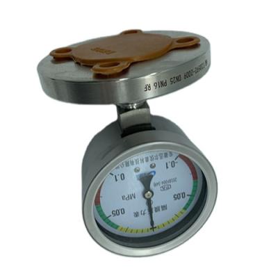 China Good Quality SS304 Hydraulic Flange Connection Vacuum Negative Pressure Gauge Water Gauge for sale