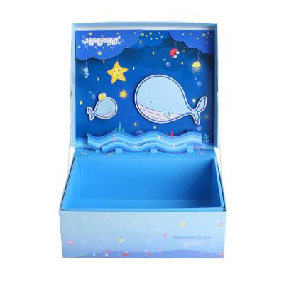 China Recyclable Custom Fitness Clothing Box With Logo Private Paper Box Packaging For Kids Clothing for sale