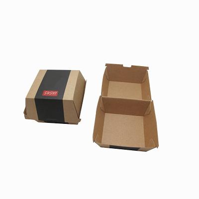 China Biodegradable Custom Printing Disposable Hamburger Box Takeout Packaging For Burger Packaging for sale