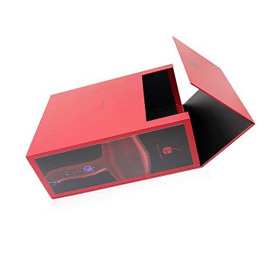 China Recyclable Blow Dryer CardPaper Box Open Lid Magnetic Hair Box for sale