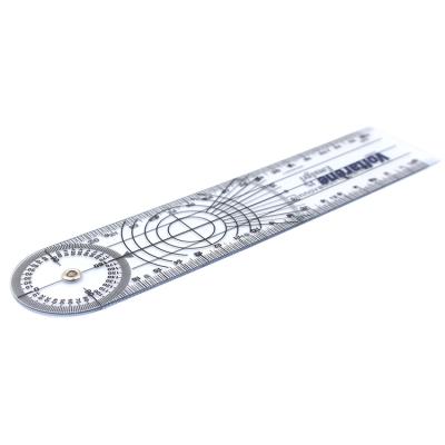 China Medical Plastic Ruler Plastic Angle Contact PVC Ruler Triangle Protractor Measuring Set for sale