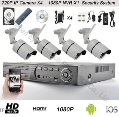 中国 720P によって 4CH は CCTV のカメラ、IP の保安用カメラのシステム・ネットワークのビデオ レコーダー 500G が家へ帰ります 販売のため