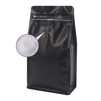 China With Bottom 1kg Coffee Bag Black Box Zipper And Zipper Zipper Valve Panama 2 Kg for sale