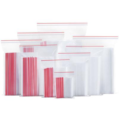 China LDPE Moistureproof Ziplock 13*19cm Transparent Clear Zipper Bags PE Plastic Zip Lock Bag for sale